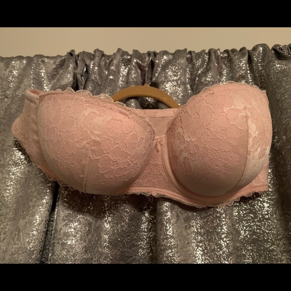 Pink Lace Strapless Bea